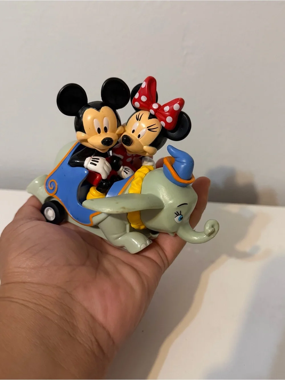 Disney Parks Minnie and Mickey Dumbo Pull Back Toy Car Ride